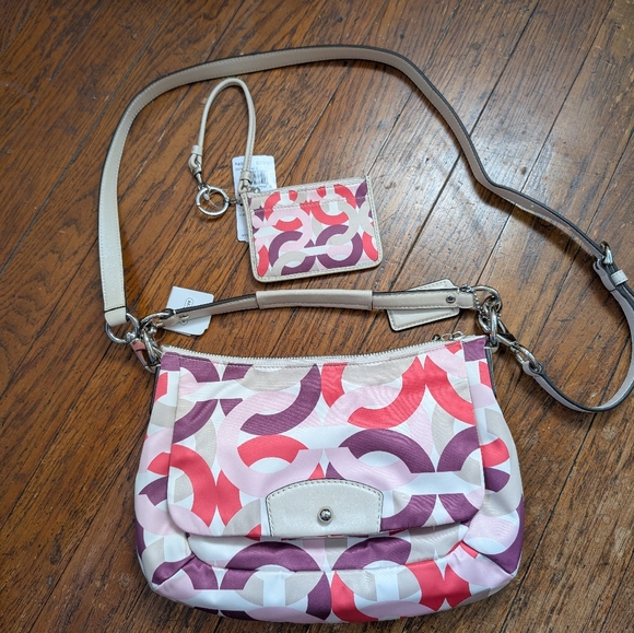 Coach Multicolor Kristin Crossbody bag w/ Wristlet Credit Card Holder NWT - Picture 1 of 17